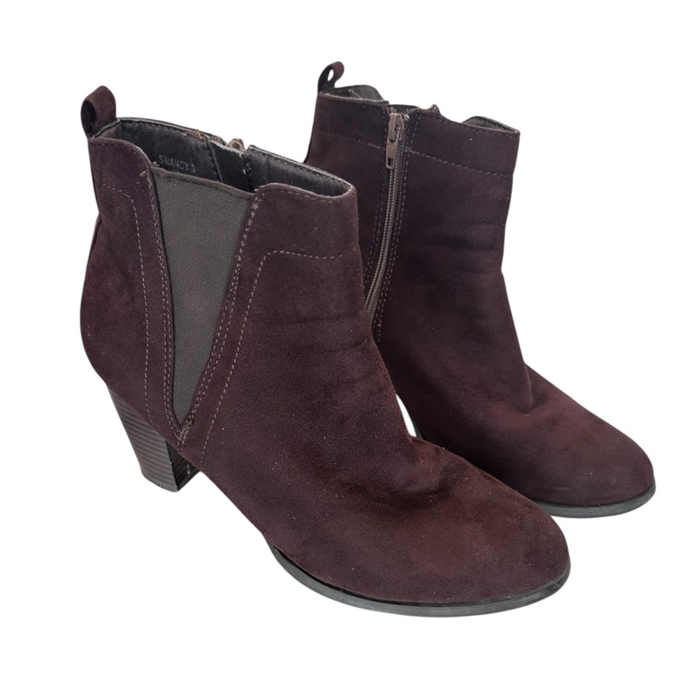 Lady Godiva Women's Ankle Suede Boots in Rich Brown